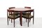 Round Rosewood Dining Room Table Set with Chairs from Omann Jun, 1960s, Set of 5, Image 1