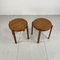 Mid-Century Round Danish Teak Stools from Mobelfabrikken Toften, Set of 2 2