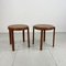 Sgabelli Mid-Century rotondi in teak di Mobelfabrikken Toften, Danimarca, set di 2, Immagine 1