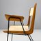 Moderner italienischer Mid-Century Stuhl aus schwarzem Metall & Beige Kunstleder, 1950er 8