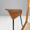 Moderner italienischer Mid-Century Stuhl aus schwarzem Metall & Beige Kunstleder, 1950er 11