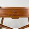 Mid-Century Modern Italian Wooden Desk with Drawers and Retractable Shelf, 1960s, Image 9