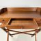 Mid-Century Modern Italian Wooden Desk with Drawers and Retractable Shelf, 1960s 8