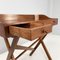Mid-Century Modern Italian Wooden Desk with Drawers and Retractable Shelf, 1960s 11