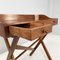 Mid-Century Modern Italian Wooden Desk with Drawers and Retractable Shelf, 1960s, Image 11