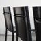 Chaises en Cuir Noir attribuées à Matteo Grassi, Italie, 1980s, Set de 4 5