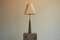 Large Brutalist Table Lamp in Cast Brass, France, 1950s 11