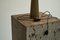 Lámpara de mesa brutalista grande de latón fundido, Francia, años 50, Imagen 10