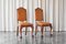 Amsterdam Side Chairs in Patinated Cognac Leather by T. Woonhuys, 1940s, Set of 2 3