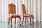 Amsterdam Side Chairs in Patinated Cognac Leather by T. Woonhuys, 1940s, Set of 2 10