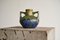 Green and Blue Matt Glazed Studio Pottery Vase by Gilbert Méténier, France, 1940s 2