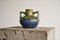 Green and Blue Matt Glazed Studio Pottery Vase by Gilbert Méténier, France, 1940s, Image 2