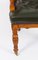 Antique Edwardian Tub Desk Armchair in Green Leather, 1890s, Image 9