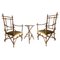 Vintage Italian Armchairs and Coffee Table in Bamboo and Brass by Paolo Traversi, 1970s, Set of 3, Image 1
