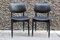 Vintage Office Chairs in Black Leather from Cassina, Italy, 1950s, Set of 2 4