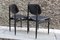 Chaises de Bureau Vintage en Cuir Noir de Cassina, Italie, 1950s, Set de 2 3