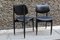 Vintage Office Chairs in Black Leather from Cassina, Italy, 1950s, Set of 2 8