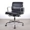 EA217 Office Chair in Black Leather by Charles & Ray Eames for Vitra, Image 3