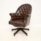 VIntage Victorian Style Leather Swivel Desk Chair, 1950s 3