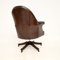 VIntage Victorian Style Leather Swivel Desk Chair, 1950s, Image 6