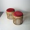 Bamboo Poufs attributed to Tito Agnoli, 1960s, Set of 2 3