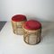 Poufs en Bambou attribués à Tito Agnoli, 1960s, Set de 2 3