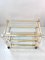 Mid-Century Acrylic Three-Tier Bar Cart with Brass Details, 1970s 1