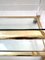 Mid-Century Acrylic Three-Tier Bar Cart with Brass Details, 1970s, Image 8