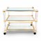 Mid-Century Acrylic Three-Tier Bar Cart with Brass Details, 1970s 5