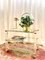 Mid-Century Acrylic Three-Tier Bar Cart with Brass Details, 1970s, Image 2