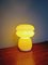 Lámpara de mesa italiana vintage de opalino amarillo de VeArt, años 70, Imagen 17