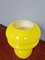 Lámpara de mesa italiana vintage de opalino amarillo de VeArt, años 70, Imagen 6