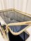 Art Deco Brass and Black Glass Serving Bar Trolley, 1950s, Image 11