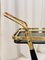 Art Deco Brass and Black Glass Serving Bar Trolley, 1950s 16