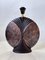 Lámpara de mesa Mid-Century con forma de concha de cerámica en morado oscuro de Goebel Porzellanfabrik, años 70, Imagen 10