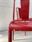 Vintage Beistellstühle in Rot, 8 . Set 4