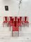 Chaises d'Appoint Vintage Rouges, Set de 8 1
