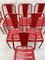 Vintage Beistellstühle in Rot, 8 . Set 17