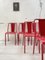 Vintage Beistellstühle in Rot, 8 . Set 18