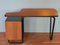 Mid-Century German Desk in Oak with Tubular Steel Base, 1950s 3