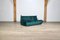 Togo Modular Sofa in Petrol Velvet by Michel Ducaroy for Ligne Roset, 1970s, Set of 3, Image 9