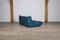 Togo 3-Seater Sofa in Petrol Blue Leather by Michel Ducaroy for Ligne Roset, 1972 6