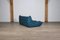 Togo 3-Seater Sofa in Petrol Blue Leather by Michel Ducaroy for Ligne Roset, 1972, Image 6