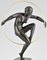 Marcel Andre Bouraine, bailarín de aro desnudo Art Déco, 1930, bronce, Imagen 8