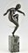 Marcel Andre Bouraine, Art Deco Nude Hoop Dancer, 1930, Bronze 3