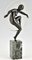 Marcel Andre Bouraine, bailarín de aro desnudo Art Déco, 1930, bronce, Imagen 3