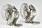 Art Deco Silvered Bronze Dove Bookends by C. Charles, 1930, Set of 2 4