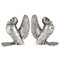 Art Deco Silvered Bronze Dove Bookends by C. Charles, 1930, Set of 2 1