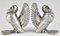 Art Deco Silvered Bronze Dove Bookends by C. Charles, 1930, Set of 2 10