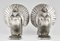 Art Deco Silvered Bronze Dove Bookends by C. Charles, 1930, Set of 2 8